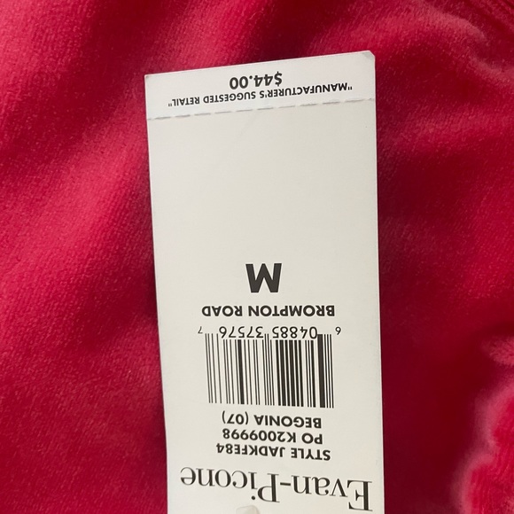 NEW Yvonne Picone, JADKFE84 joggers sweatpants begonia medium Brompton Road  Nwt - Picture 9 of 9